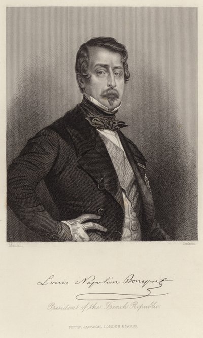 Portrett av Louis-Napoleon Bonaparte av French School