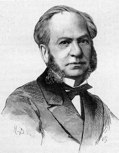 Portrait of Louis Brandus (decede 1887) famous musical publisher of the 19th century. av French School