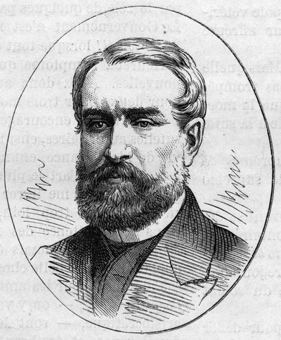 Portrett av Louis Cabat (1812-1893), fransk maler. Gravering i "" Le Monde Illustré"" nr. 890 av 2. mai 1874. av French School