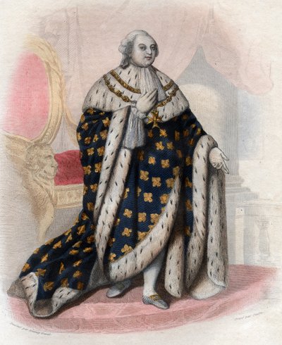 Portrett av Louis XVI av Frankrike (1754-1793), konge av Frankrike. av French School