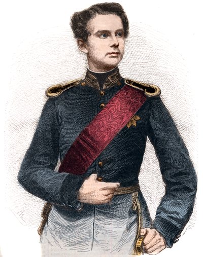 Portrett av Ludwig II av Bayern (1845-1886), konge av Bayern. av French School