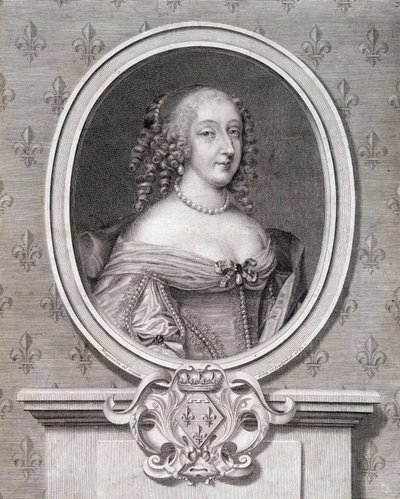 Portrett av Mademoiselle de Montpensier kalt "Grande Mademoiselle" av French School