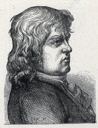 Portrait of Marc Guillaume Alexis Vadier (1736 -1828), French revolutionary politician. Engraving from 1889. Private collection. av French School