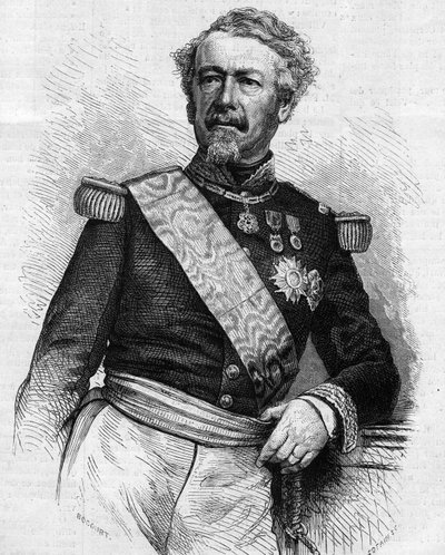 Portrett av Marechal Adolphe Niel (1802-1869), fransk soldat og politiker. Gravering i "" Le Monde Illustré"" nr. 645 av 21. august 1869. av French School
