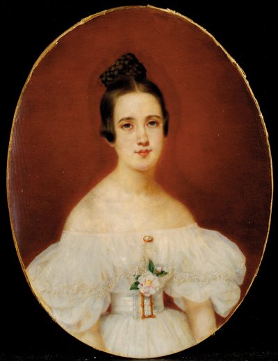 Portrett av Marie-Célestine De Gas, mor til Edgar Degas, ca. 1832-34 av French School