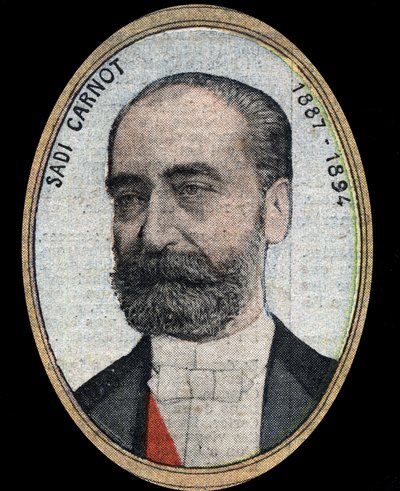 Portrett av Marie Francois Sadi Carnot (1837-1894), president i den franske republikken. av French School