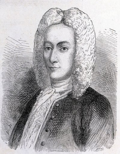 Portrett av Mathieu Dutilh (1715-1791) - i "" Album of Science; berømte lærde; Grandes funn""" 1896. av French School
