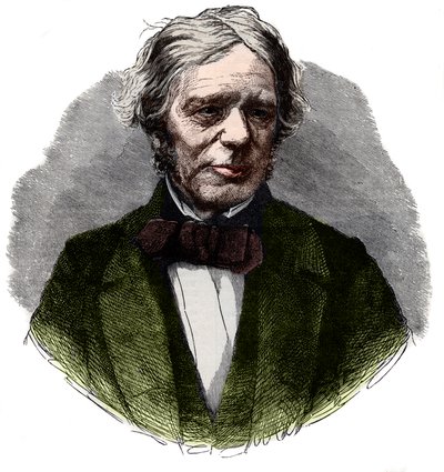 Portrett av Michael Faraday (1791-1867), engelsk kjemiker og fysiker. av French School
