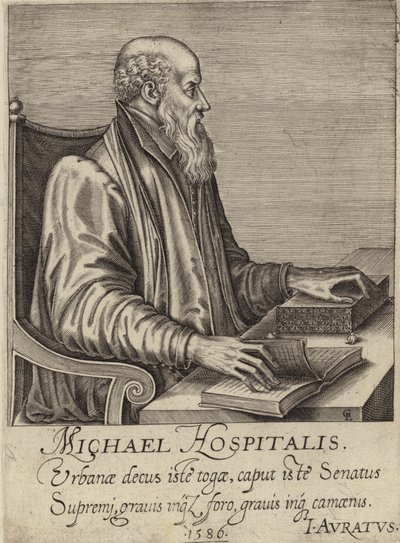 Portrett av Michel de lHopital av French School