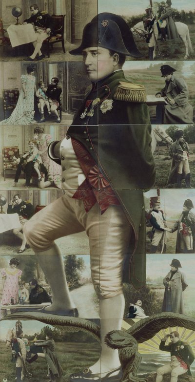 Portrett av Napoleon Bonaparte (1769-1821) og scener fra hans liv, 1800- og 1900-tallet (farget foto) av French School