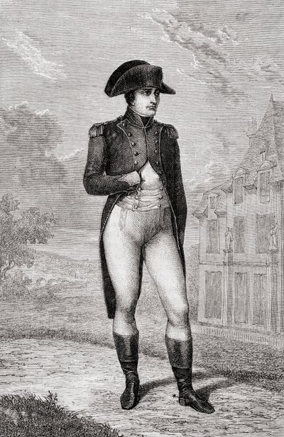 Portrett av Napoleon Bonaparte, fra Historien om den franske revolusjonen av Louis Blanc av French School