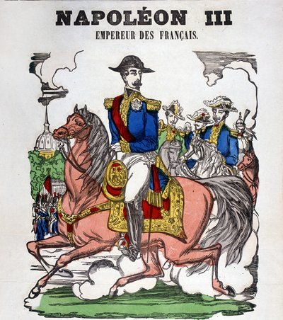Portrett av Napoleon III. Bilde av Epinal av French School