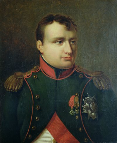 Portrett av Napoleon I (1769-1821) (olje på lerret) av French School