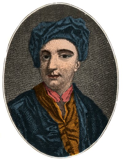 Portrett av Nicholas Rowe (1674 -1718), engelsk dramatiker, poet og diverse forfatter. av French School