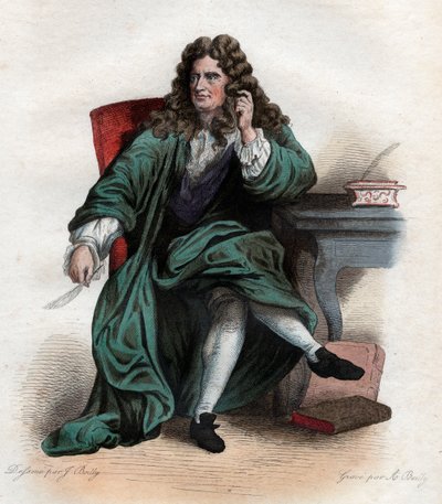 Portrett av Nicolas Boileau Despreaux (1636-1711), fransk poet og kritiker. av French School