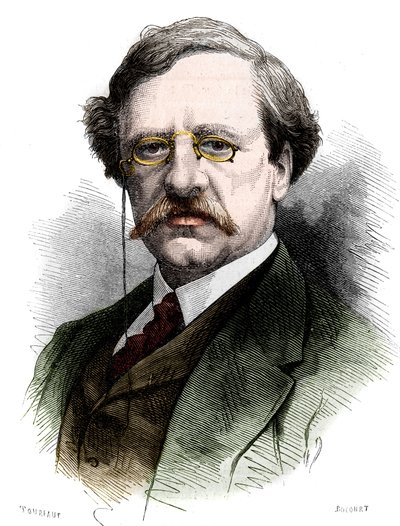 Portrett av Nils Adolf Erik (Eric) Baron Nordenskjold (Nordenskiold) (1832-1901), svensk naturforsker og oppdagelsesreisende. Gravering i "" Le Monde Illustré"" nr. 1178 av 25. oktober av French School