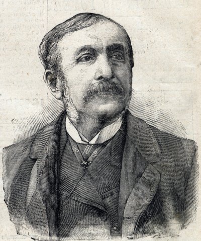 Portrett av Paul, greve av Remusat (1831–1897) fransk journalist og forfatter av French School