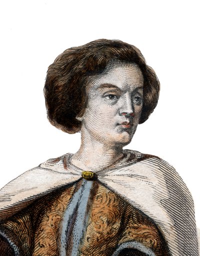 Portrett av Peter Abelard (Pierre Abailard) (Pierre Abeilard) (1079-1142), fransk skolastisk filosof, teolog og logiker. av French School
