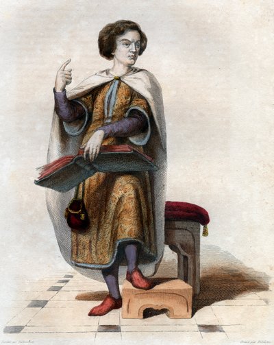 Portrett av Peter Abelard (Pierre Abailard) (Pierre Abeilard) (1079-1142), fransk skolastisk filosof, teolog og logiker. av French School