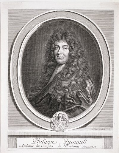 Portrett av Philippe Quinault (1635-88) av French School