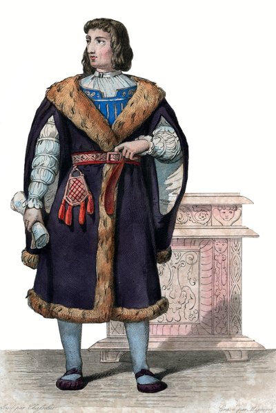 Portrett av Philippe de Commines (Commynes eller Comines) (1447-1511), fransk forfatter og diplomat. av French School