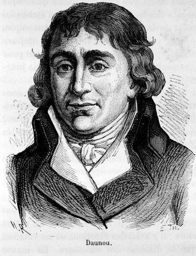 Portrett av Pierre Claude Francois Daunou, fransk politiker og historiker (1761-1840) - i "" L