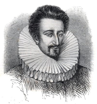 Portrett av Pierre Farnese (Pietro Farnese) (1350-1415). Han har på seg et jordbærkrage. Gravering i "" Pavenes historie (...) Dronningkongens og keiseres forbrytelser gjennom århundrene" av Maurice Lachatre av French School
