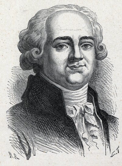 Portrait of Pierre Louis Manuel, French politician (1751-1793) depute of the Seine at the National Convention. Engraving from 1889. Private collection. av French School