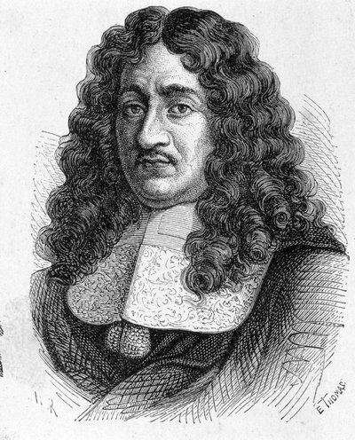 Portrett av Pierre Paul de Riquet (1604 - 1680), fransk ingeniør som bygde canal du midi - i "Album de la Science; berømte vitenskapsmenn; Store funn""" 1896. av French School