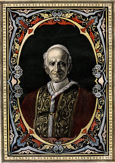 Portrett av pave Leo XIII (Leone XIII, Gioacchino Pecci av French School