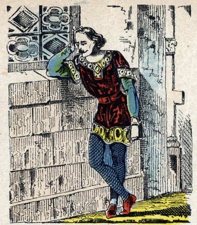 Portrett av prins Charles av Lower Lotharingie (Charles I av Lorraine) (953-991) omslutter i Orleans i 991 (Charles, hertug av Lower Lorraine fengslet av Hugh Capet i Orleans, hvor han døde kort tid senere, 991) Bilde av Epinal Privat fra 1800-tallet av French School