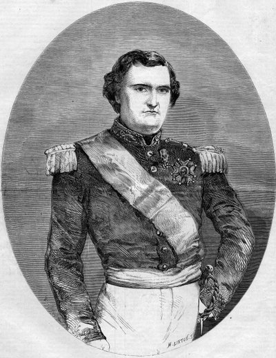 Portrait of Prince Napoleon Joseph Charles Paul Bonaparte (1822-1891). Engraving in “” Le Monde Illustré”” n°94 of 29 January 1859. av French School