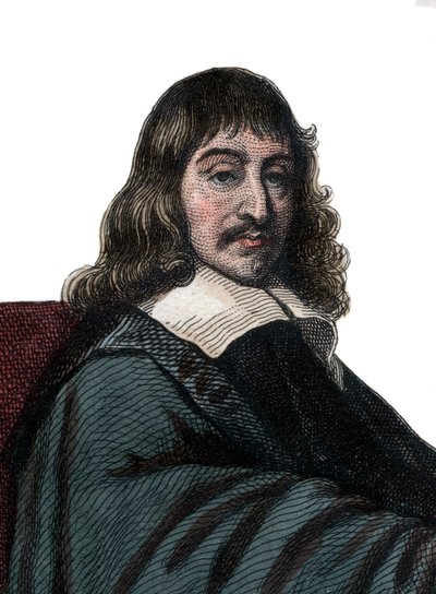 Portrett av Rene Descartes (1596-1650), fransk filosof og forfatter. av French School