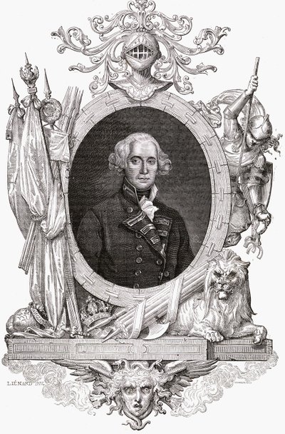 Portrett av Richard, Earl Howe (1726-99) engelsk sjøoffiser av French School