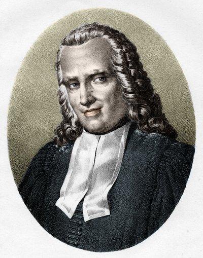 Portrait of Robert Joseph Pothier (1699-1772), French jurisconsult. av French School