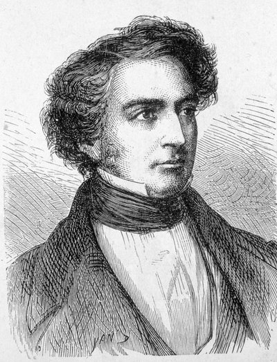Portrait of Robert Stephenson (1803 - 1859) - in “” Album of Science; Illustrous Scholars; Great Discoveries””” 1896. av French School