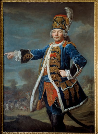 Portrett av Simon Claude de Grassin de Glatigny (? -1776) Maleri av den franske skolen. 1744 Paris, Musee de l