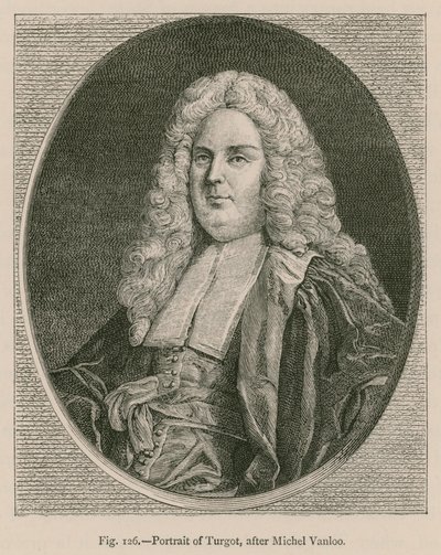 Portrett av Turgot, etter Michel Vanloo av French School