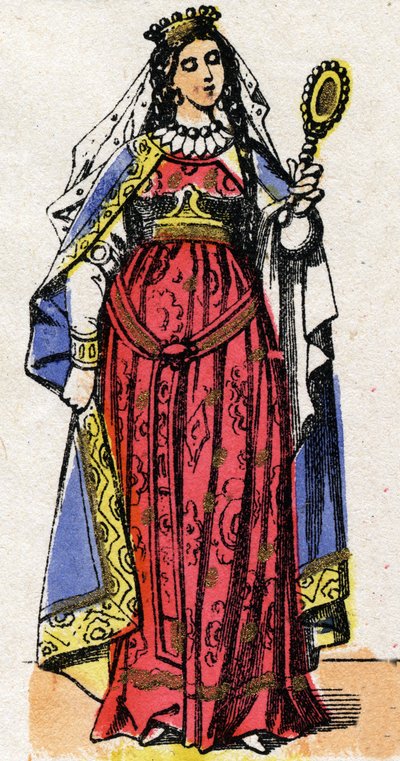 Portrett av Ultrogothe (død etter 566-567) Dronning av Frankrike og kone til Childebert 1. av French School