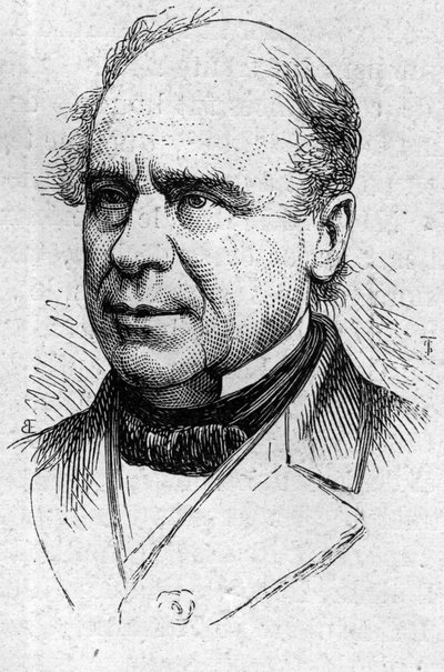 Portrait of Ustazade Silvestre de Sacy (1801-1879), French literary critic and academician. Engraving in “” Le Monde Illustré”” n°883 of 14 March 1874. av French School