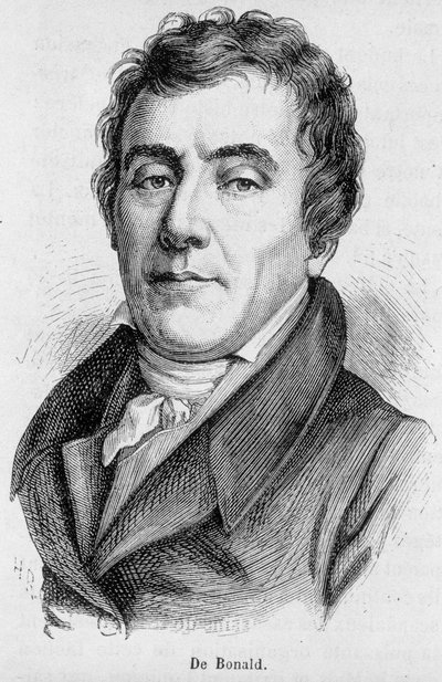 Portrett av Viscount Louis de Bonald (1754 - 1840), fransk politisk forfatter - i "L