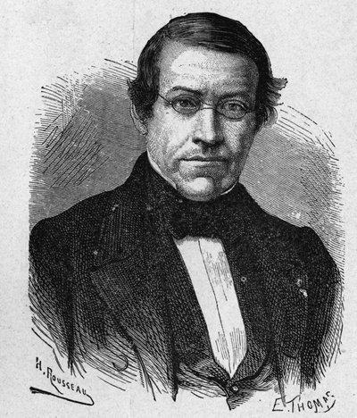 Portrait of Wheatstone (1802 - 1875), inventor in the field of telegraphy - in “” Album of Science; illustrious scientists; Great discoveries””” 1896. av French School