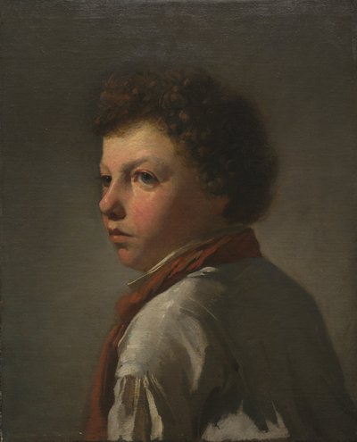 Portrett av en ung mann (olje på stoff) av French School