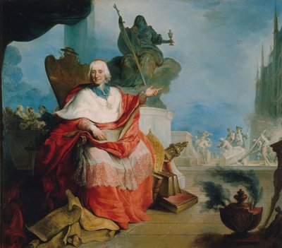 Portrett av kardinal Louis Antoine de Noailles (1651-1729), erkebiskop av Paris av French School