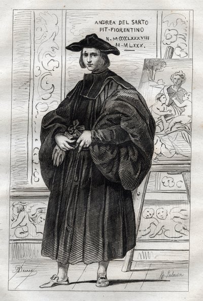 Portrait of italian painter Andrea del Sarto (Andrea d