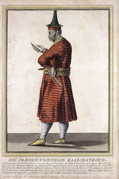 Portrett av en av de siamesiske ambassadørene til Louis XIV, 1685 av French School