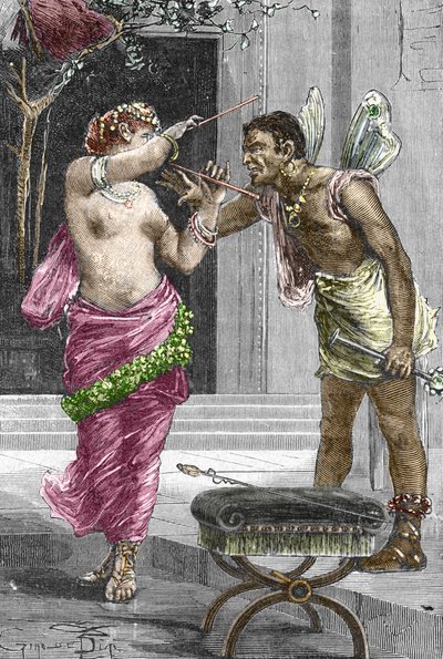 Portrett av kurtisanen og skuespillerinnen Theodora før bryllupet hennes med keiser Justinian I, 1888 av French School
