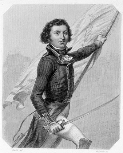 Portrett av hertugen av Chartres og Orleans, som ble Louis-Philippe I (1773-1850), kongen av franskmennene. I L'histoire des Girondins par Lamartine av French School