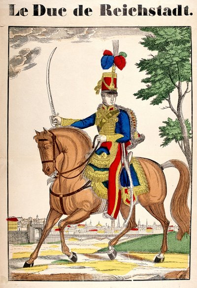 Portrett av hertugen av Reichstadt, Napoleon II, sønn av keiser Napoleon I (1769-1821). Bilde av Epinal av French School