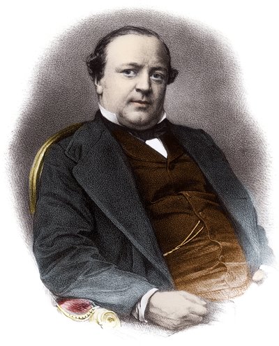 Portrett av den franske advokaten Charles Alexandre Lachaud (1818-1882) - Gravering av 1800-tallets privatsamling av French School